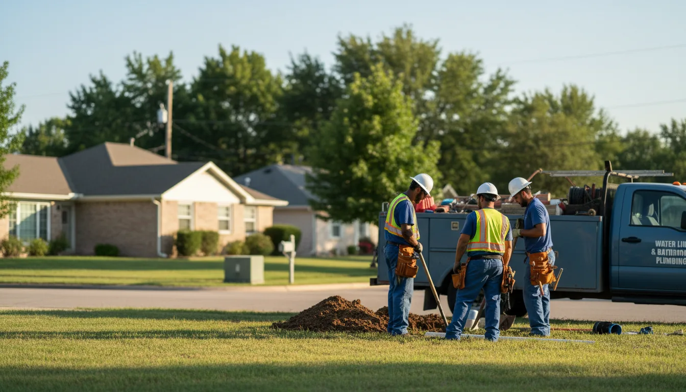 Residential water line and bathroom plumbing service in Martin, ND